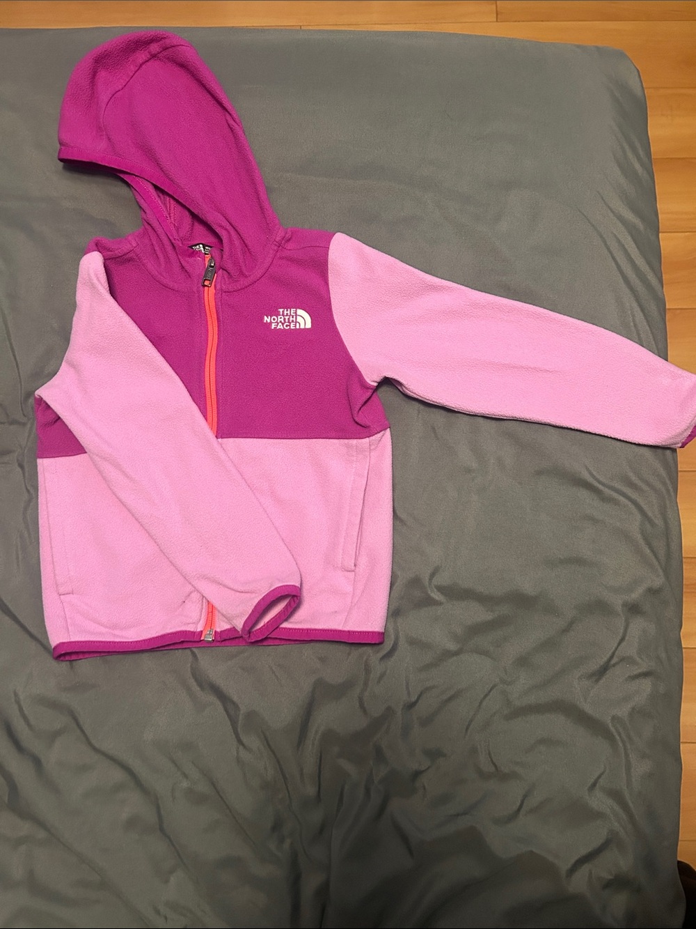 The North Face Girls' Two-Tone Magenta Glacier Hoodie